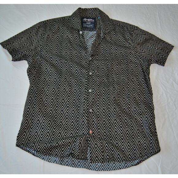 Lansky Bros Shirt Large Black Jungle Room Elvis Presley David Smith - Picture 2 of 8